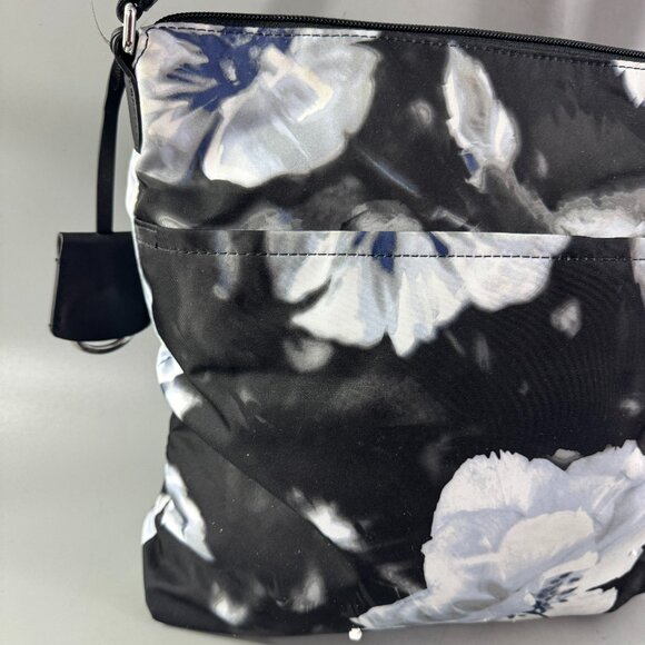 Tumi Black Blue Floral Nylon Croosbody Bag - Picture 5 of 13